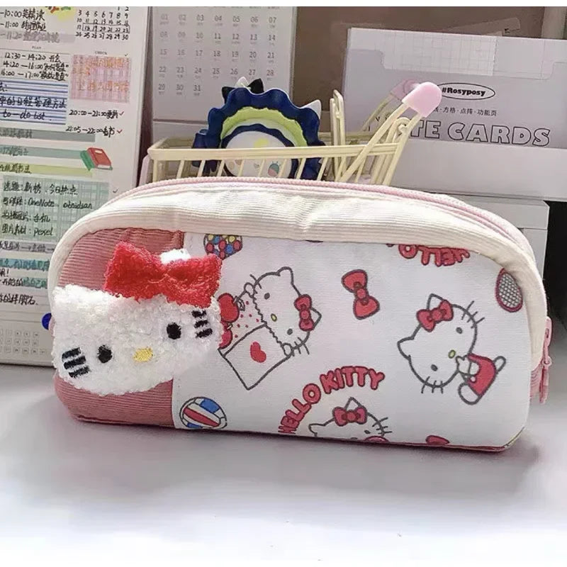 Hello Kitty Plush Storage Bag: Adorable Sanrio Makeup & Stationery Organizer - Hello Kitty 4 - All Products - Luggage &