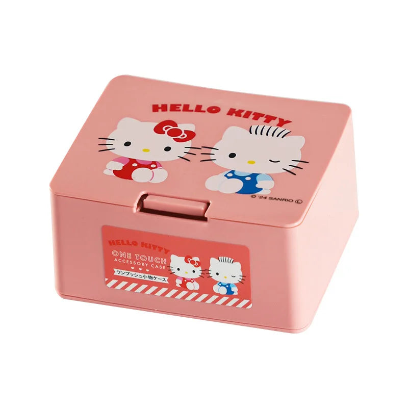 Sanrio Hello Kitty Press Box: Cute Cartoon Cinnamonroll Girl Lipstick and Cosmetics Storage - 52x88x108MM - All