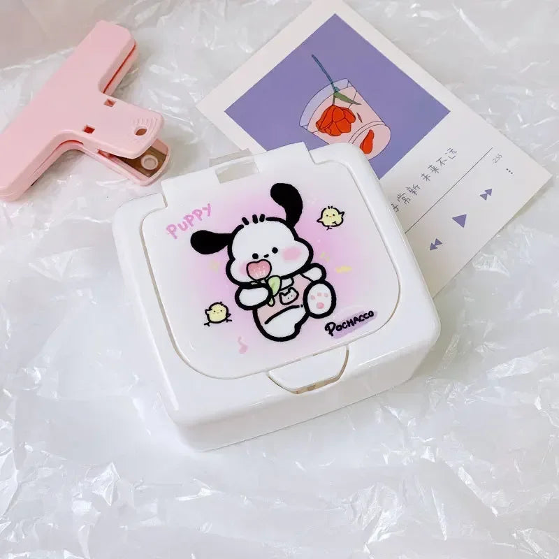 Sanrio Hello Kitty Press Box: Cute Cartoon Cinnamonroll Girl Lipstick and Cosmetics Storage - B 10.5-9.5-5.5CM 2 - All