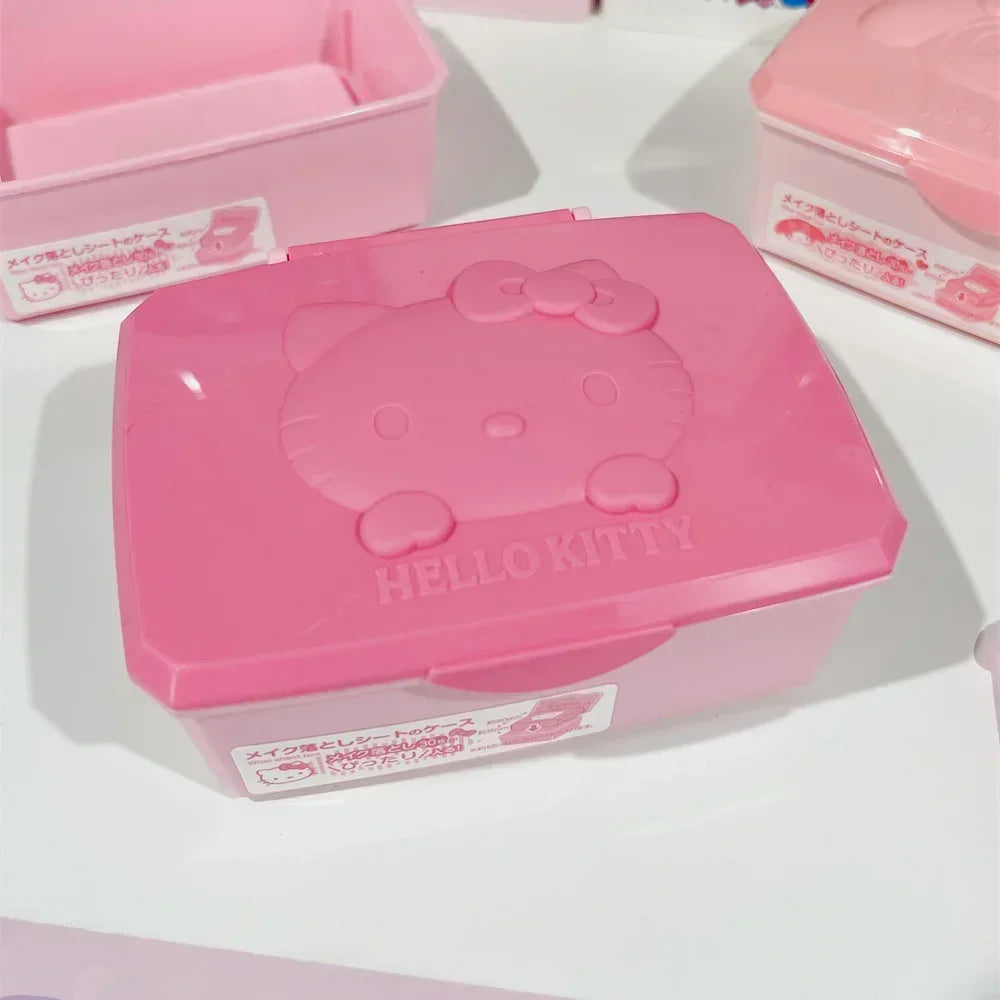 Sanrio Hello Kitty Press Box: Cute Cartoon Cinnamonroll Girl Lipstick and Cosmetics Storage - 5x10x13CM - All Products