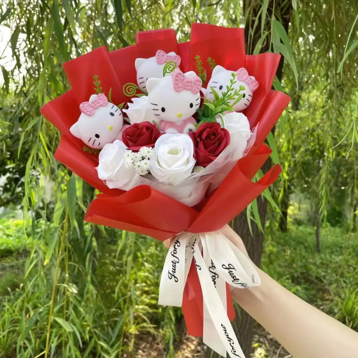 Hello Kitty Sanrio Character Bouquet – Kawaii Gift for Valentine’s Birthday - Christmas - Plushie - 14