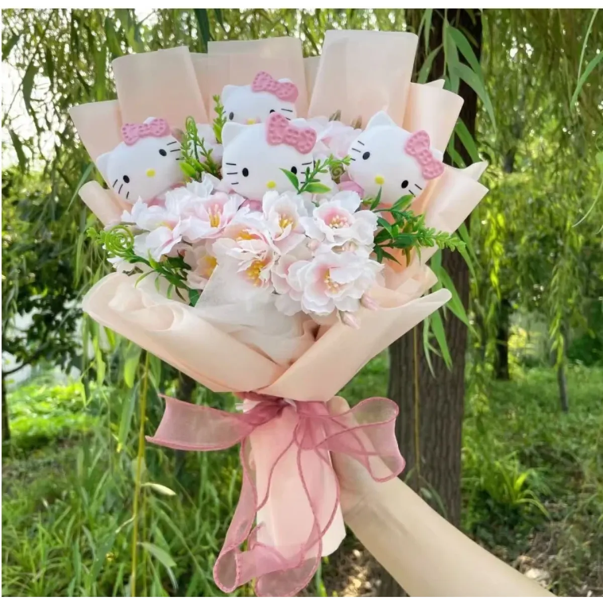 Hello Kitty Sanrio Character Bouquet – Kawaii Gift for Valentine’s Birthday - Christmas - Plushie - 5