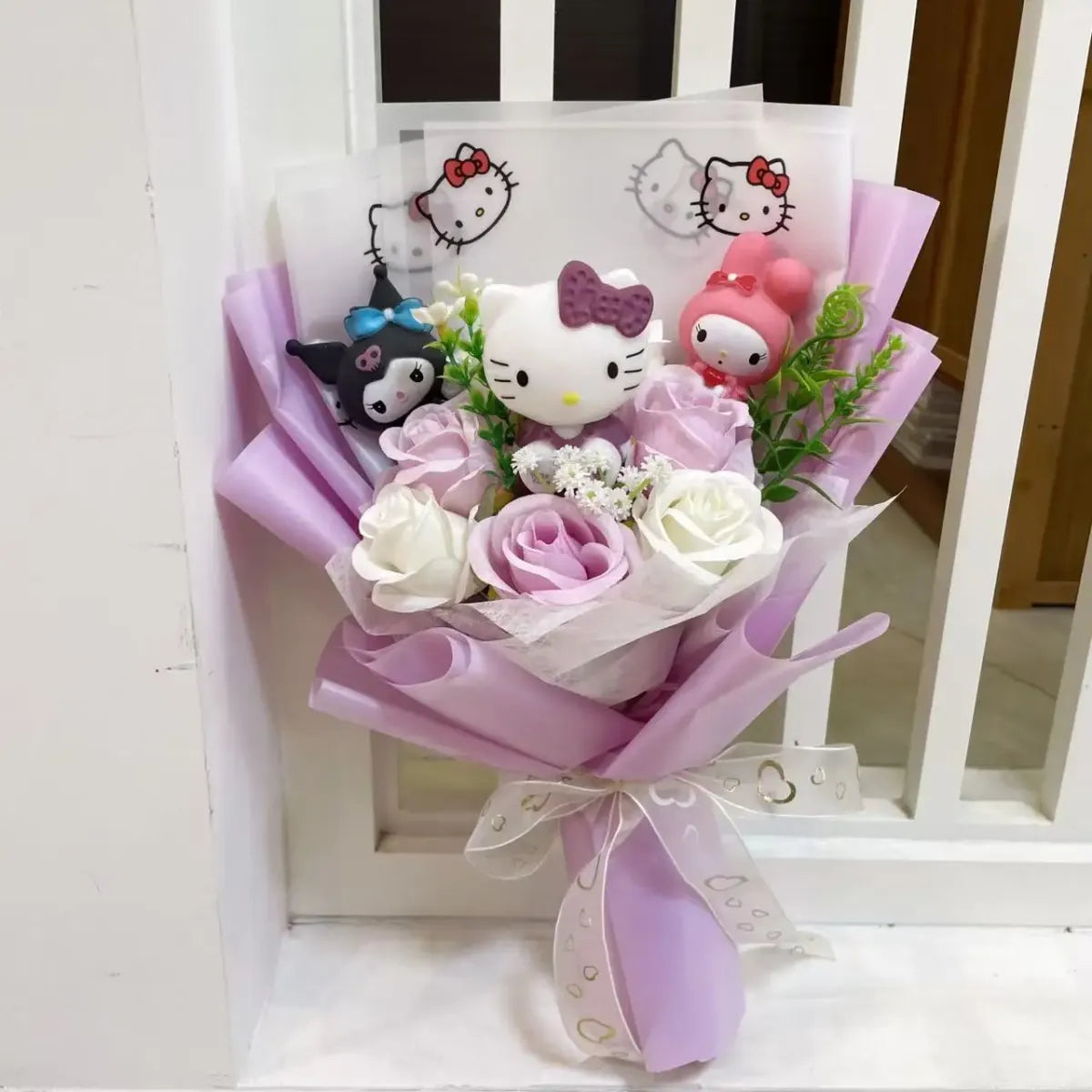 Hello Kitty Sanrio Character Bouquet – Kawaii Gift for Valentine’s Birthday - Christmas - Plushie - 19