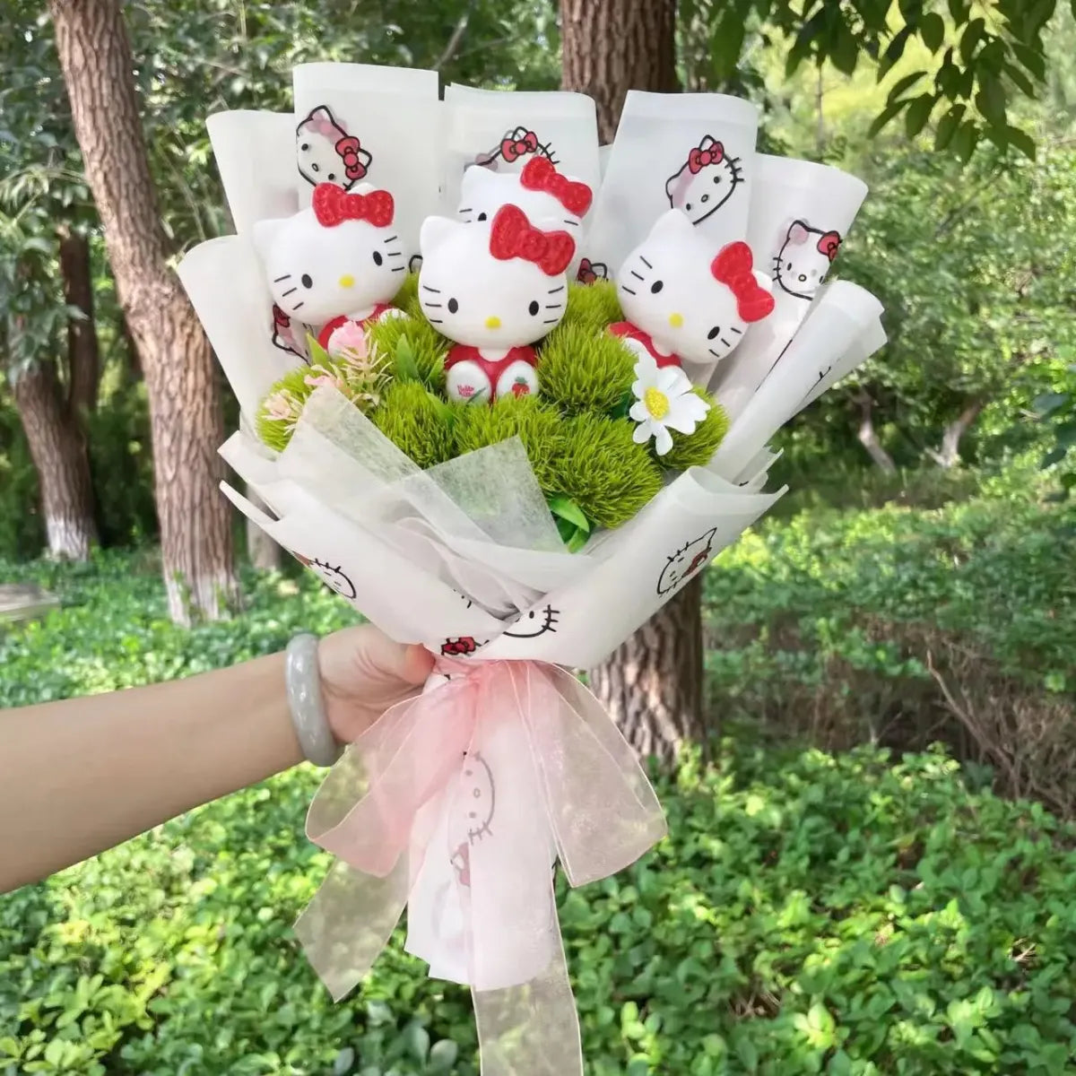 Hello Kitty Sanrio Character Bouquet – Kawaii Gift for Valentine’s Birthday - Christmas - Plushie - 17
