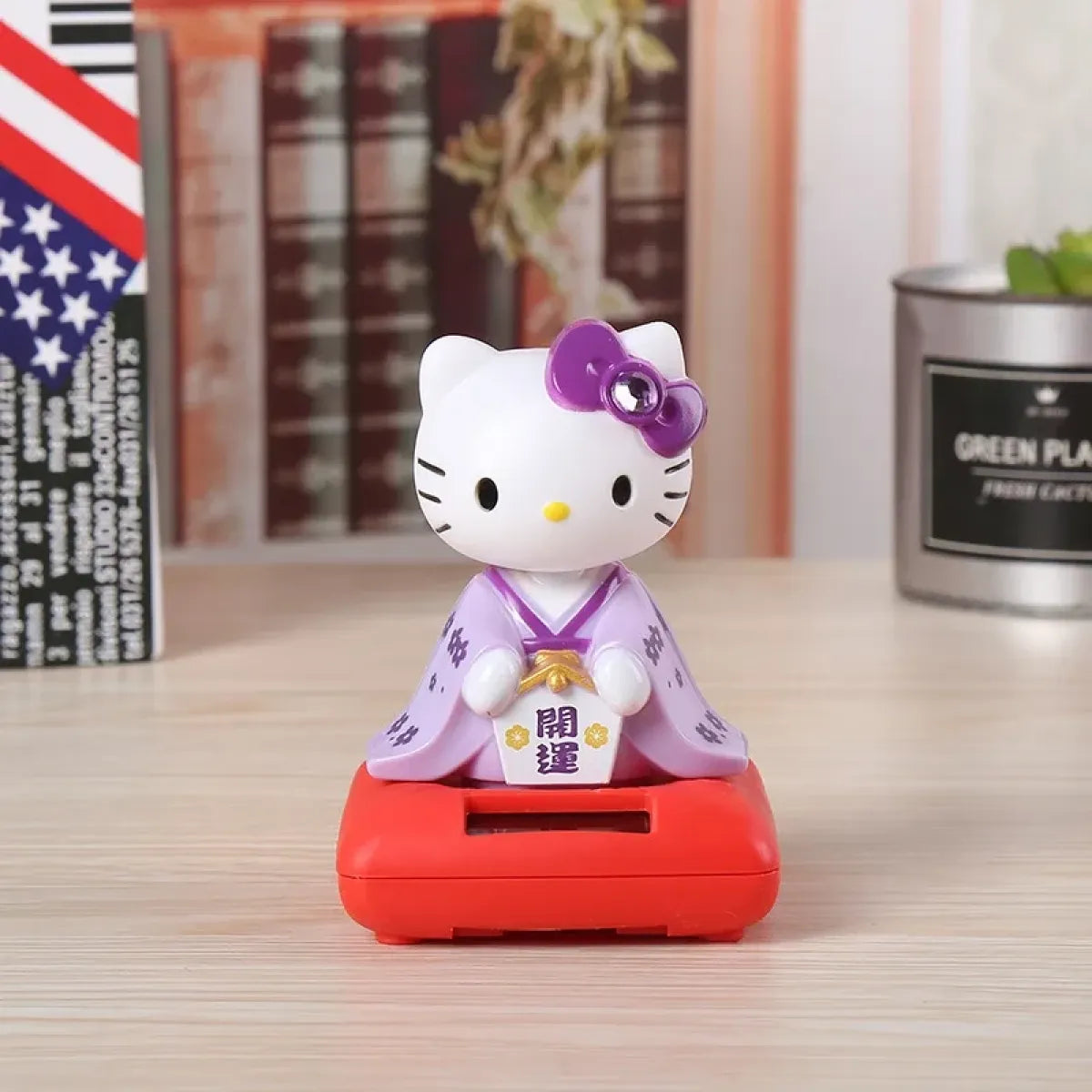 Hello Kitty Solar Bobblehead Dashboard Ornament - Harajuku Style - Figurine - 6
