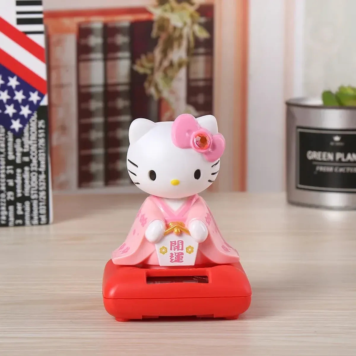 Hello Kitty Solar Bobblehead Dashboard Ornament - Harajuku Style - Figurine - 5