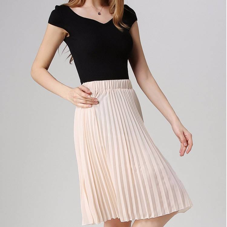 Knife-Pleated Chiffon Skirt - White / One Size - Bottoms - Skirts - 7 - 2024