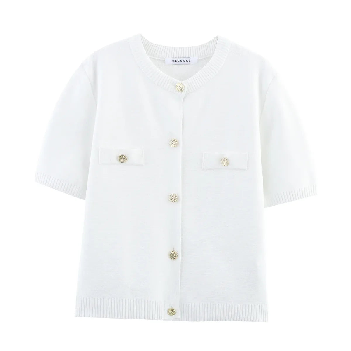 Short Sleeve Knit Cardigan with Pocket Detail - Women’s Clothing & Accessories - Cardigan - 8