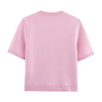 Short Sleeve Knit Cardigan with Pocket Detail - Women’s Clothing & Accessories - Cardigan - 3