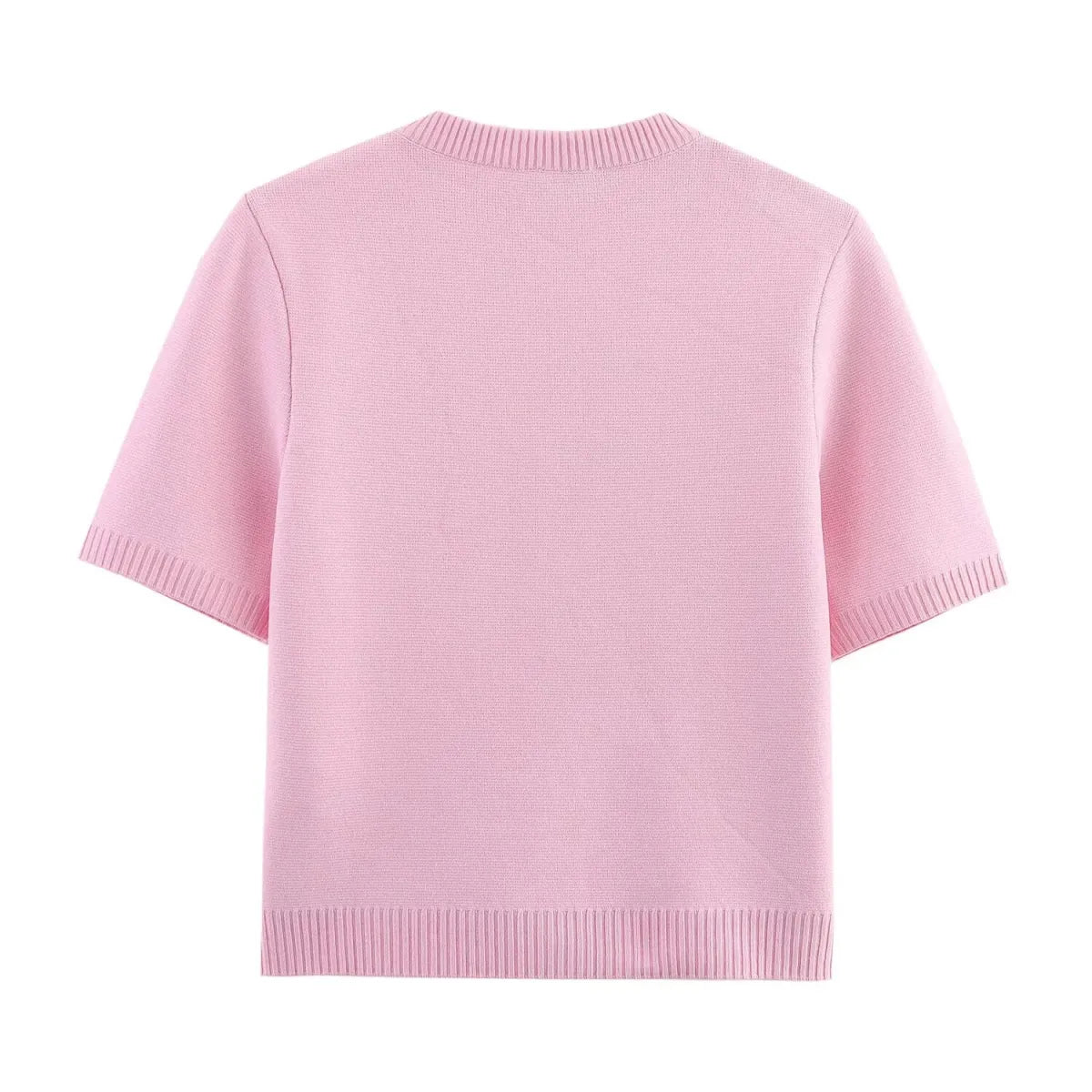 Short Sleeve Knit Cardigan with Pocket Detail - Women’s Clothing & Accessories - Cardigan - 3