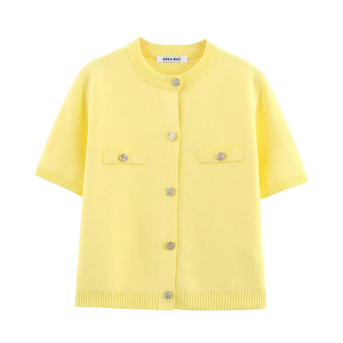 Short Sleeve Knit Cardigan with Pocket Detail - Women’s Clothing & Accessories - Cardigan - 7