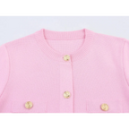 Short Sleeve Knit Cardigan with Pocket Detail - Women’s Clothing & Accessories - Cardigan - 4