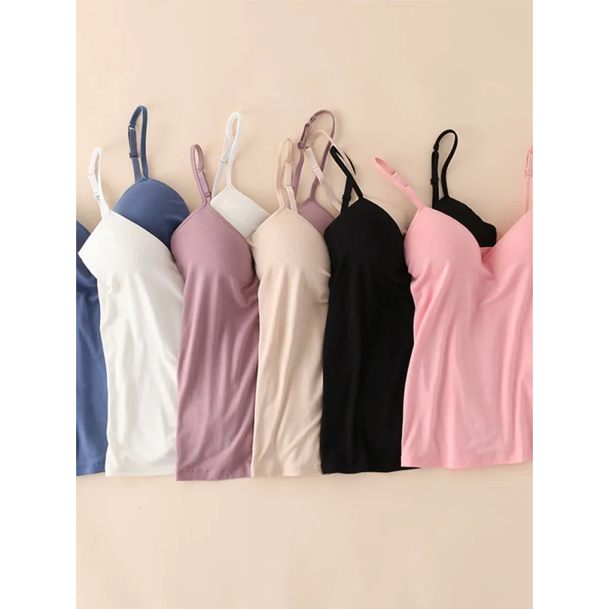 Kawaii Multicolor Padded Knit Cami Top - Women’s Clothing & Accessories - Camisole - 1