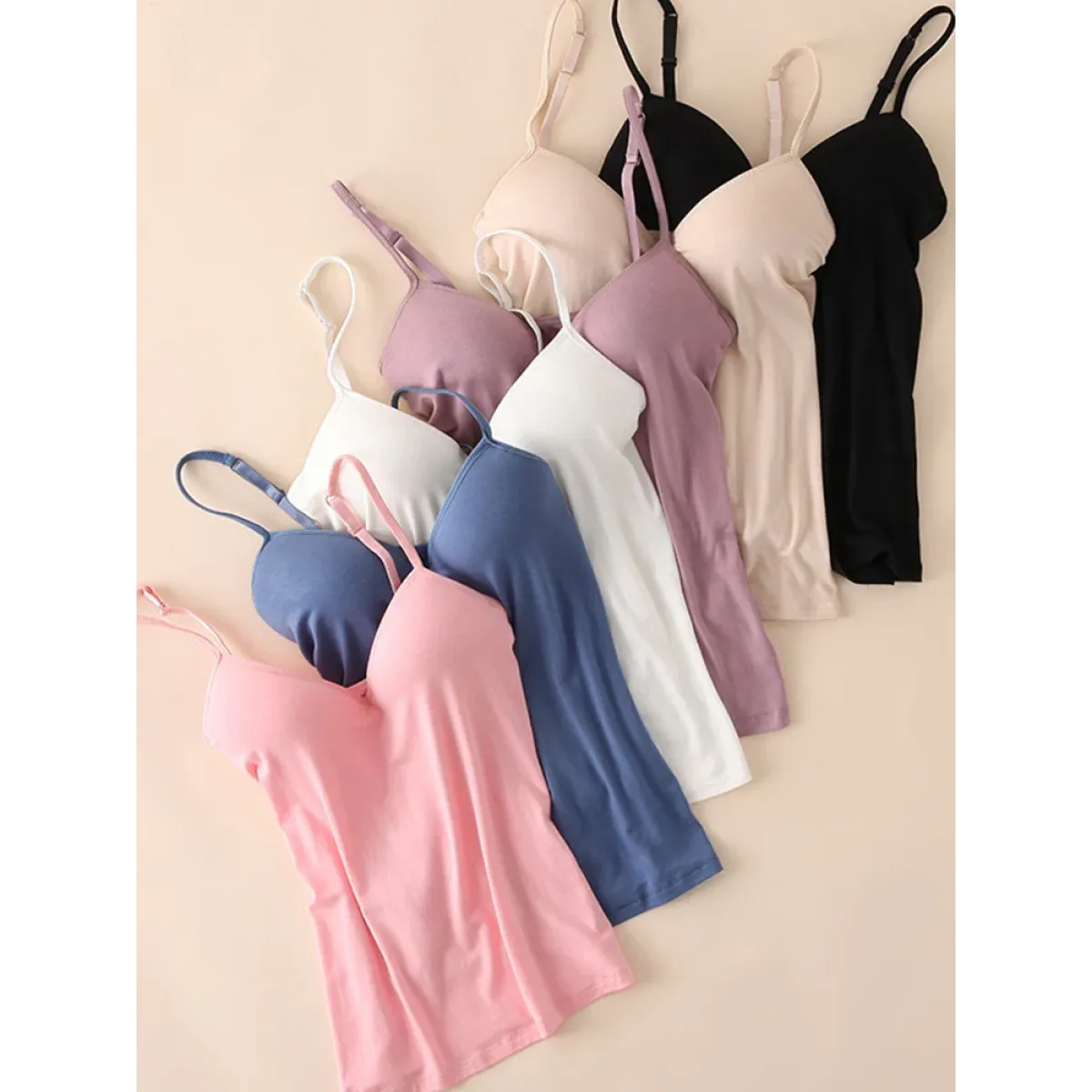 Kawaii Multicolor Padded Knit Cami Top - Women’s Clothing & Accessories - Camisole - 3