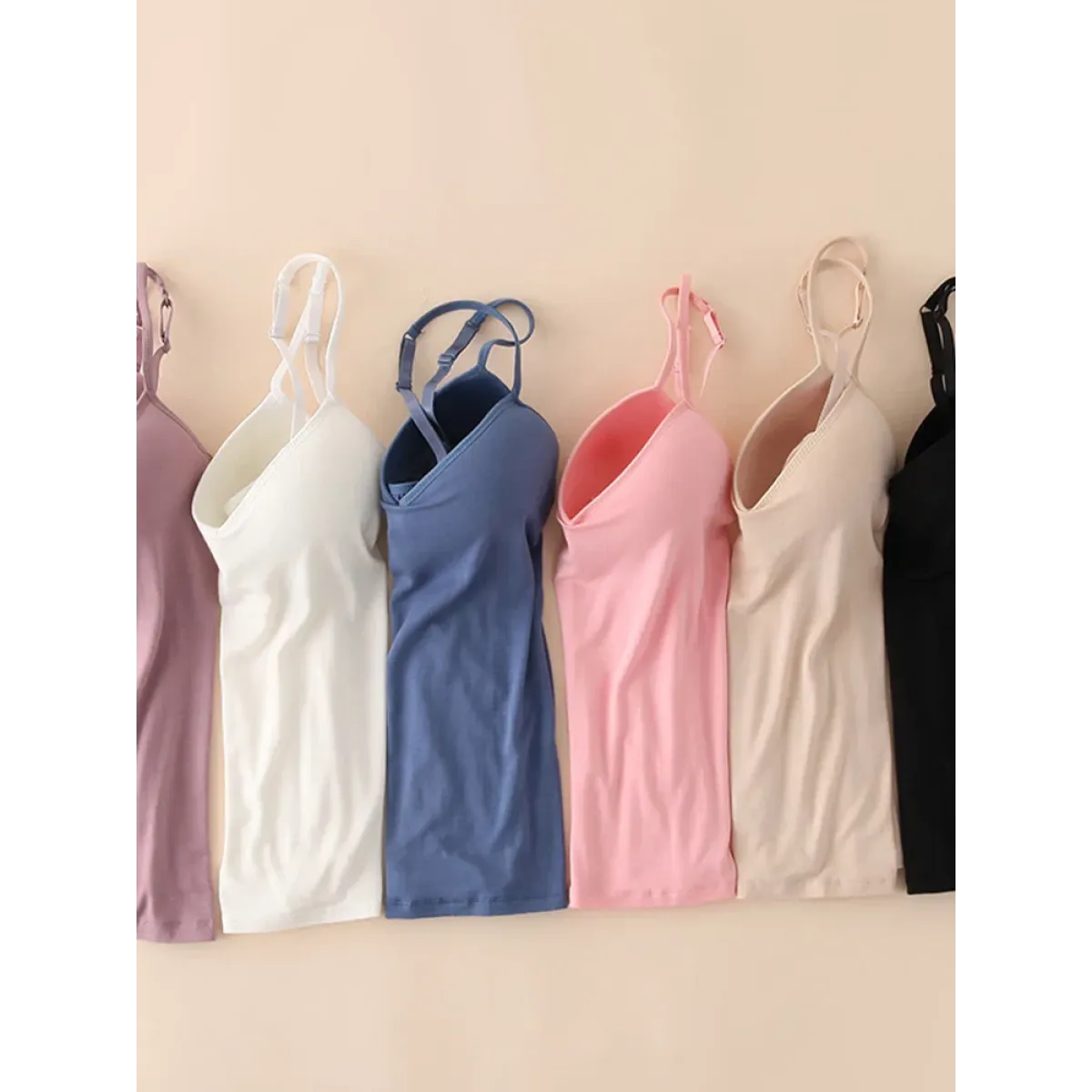 Kawaii Multicolor Padded Knit Cami Top - Women’s Clothing & Accessories - Camisole - 4