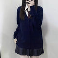Preppy V-Neck Knit JK Cardigan Sweater - Sweaters - Cardigan - 8