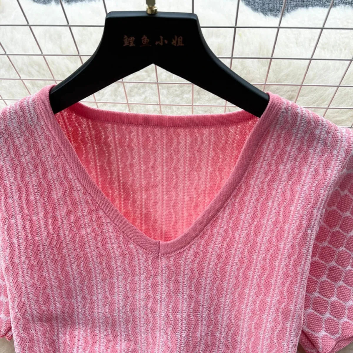 Korean Aesthetic V-Neck Knit Mini Dress - All Dresses - Mini Dress - 2