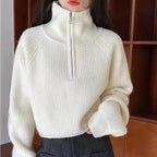Korean Half-Zip Knit Pullover Sweater - Sweaters - Sweater / Pullover - 5