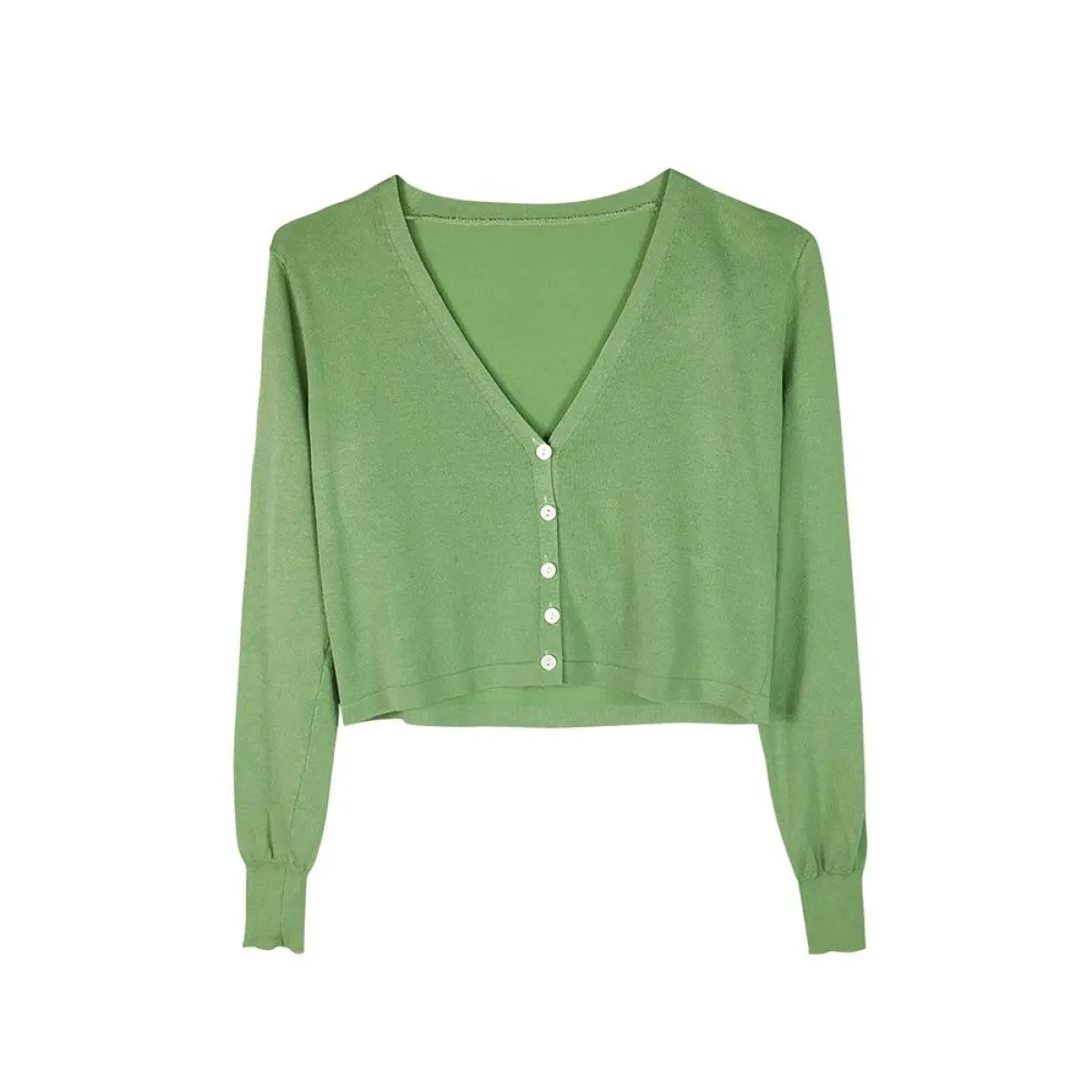 Women’s Knitted Cropped Cardigan - Women’s Clothing & Accessories - 4