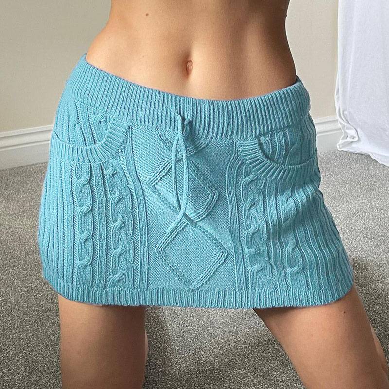 Knitted Mini Skirts - Bottoms - Skirts - 7 - 2024