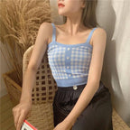 Knitted Plaid Crop Top - Women’s Clothing & Accessories - 11