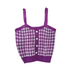 Knitted Plaid Crop Top - Women’s Clothing & Accessories - 13
