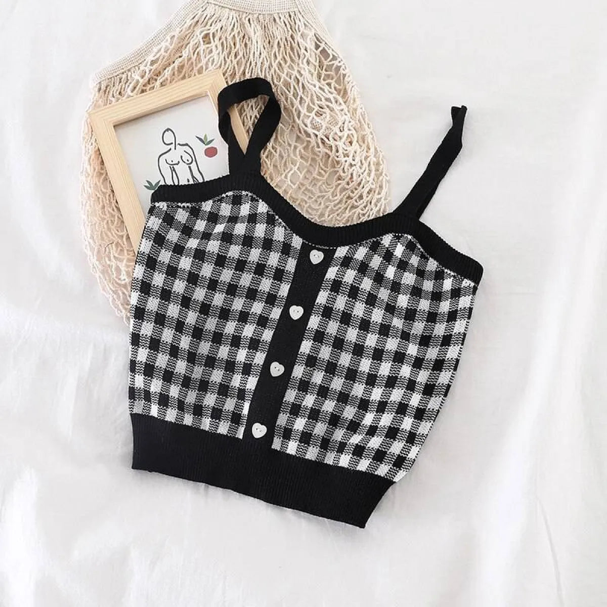 Knitted Plaid Crop Top - Women’s Clothing & Accessories - 17