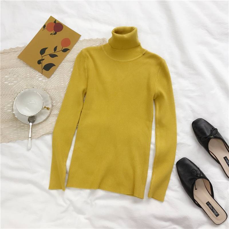 Thick Knitted Sweater - Yellow / One Size - Sweaters - Shirts & Tops - 12 - 2024