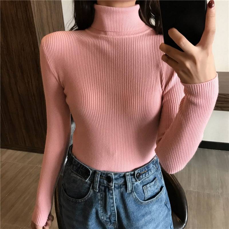 Thick Knitted Sweater - Pink / One Size - Sweaters - Shirts & Tops - 20 - 2024