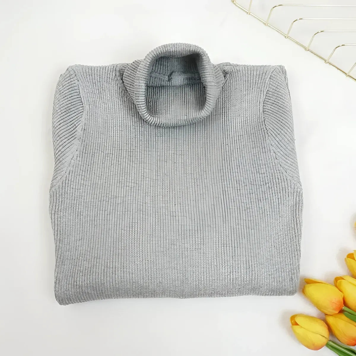 Knitted Turtleneck Dress - All Dresses - 11