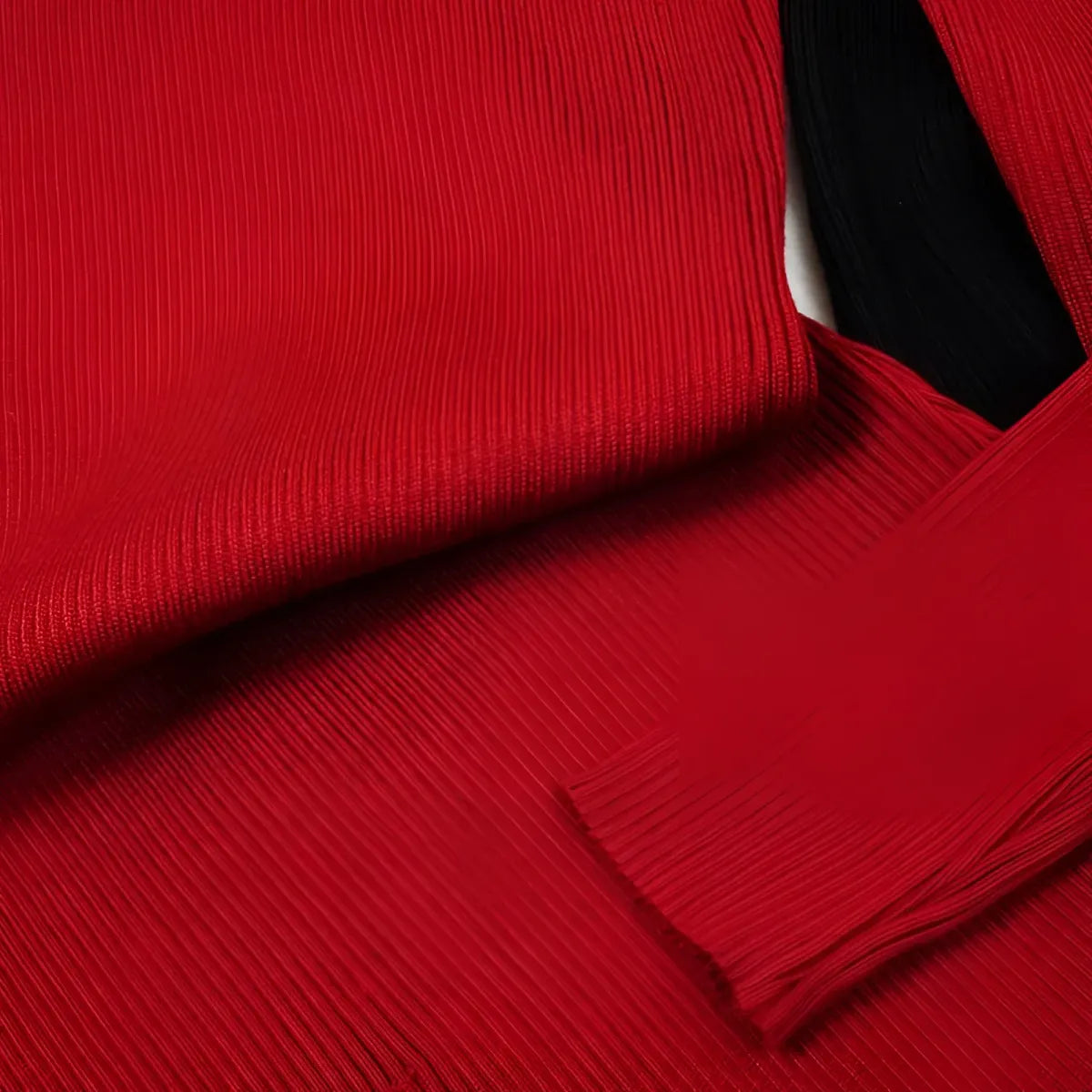 Knitted Turtleneck Dress - All Dresses - 12