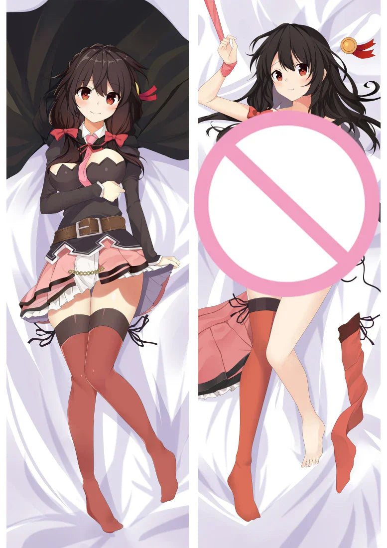 Konosuba Dakimakura - Yunyun Eris Megumin Cartoon Anime Pillowcase - Yunyun-Bare-812014 / 34x100cm 2way - Anime