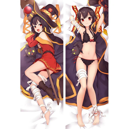 Konosuba Dakimakura - Yunyun Eris Megumin Cartoon Anime Pillowcase - Anime - Clothing - 1 - 2024