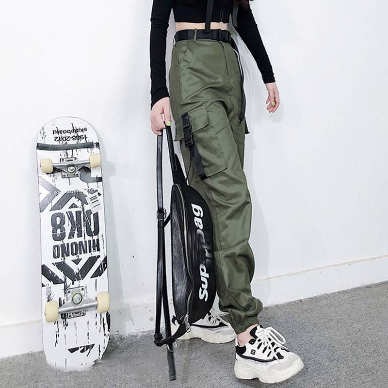 Casual Korean Cargo Pants - Green / XXXL / Black - Bottoms - Pants - 19 - 2024