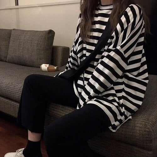 Korean Casual Oversized T Shirt - Black / L - T-Shirts - Shirts & Tops - 21 - 2024