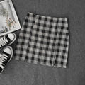 Korean Colored Plaid Skirt - Bottoms - 18
