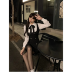 Korean Fashion Autumn Mini Dress - All Dresses - 3