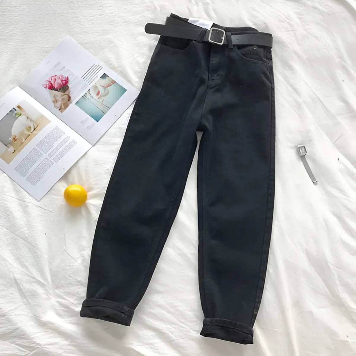 Korean High Waist Jeans - Bottoms - 17