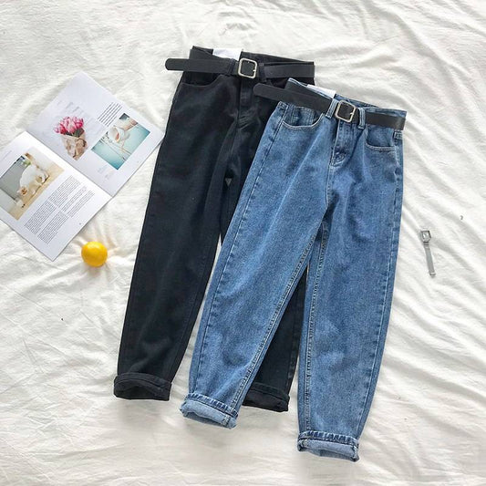 Korean High Waist Jeans - Bottoms - Pants - 2 - 2024