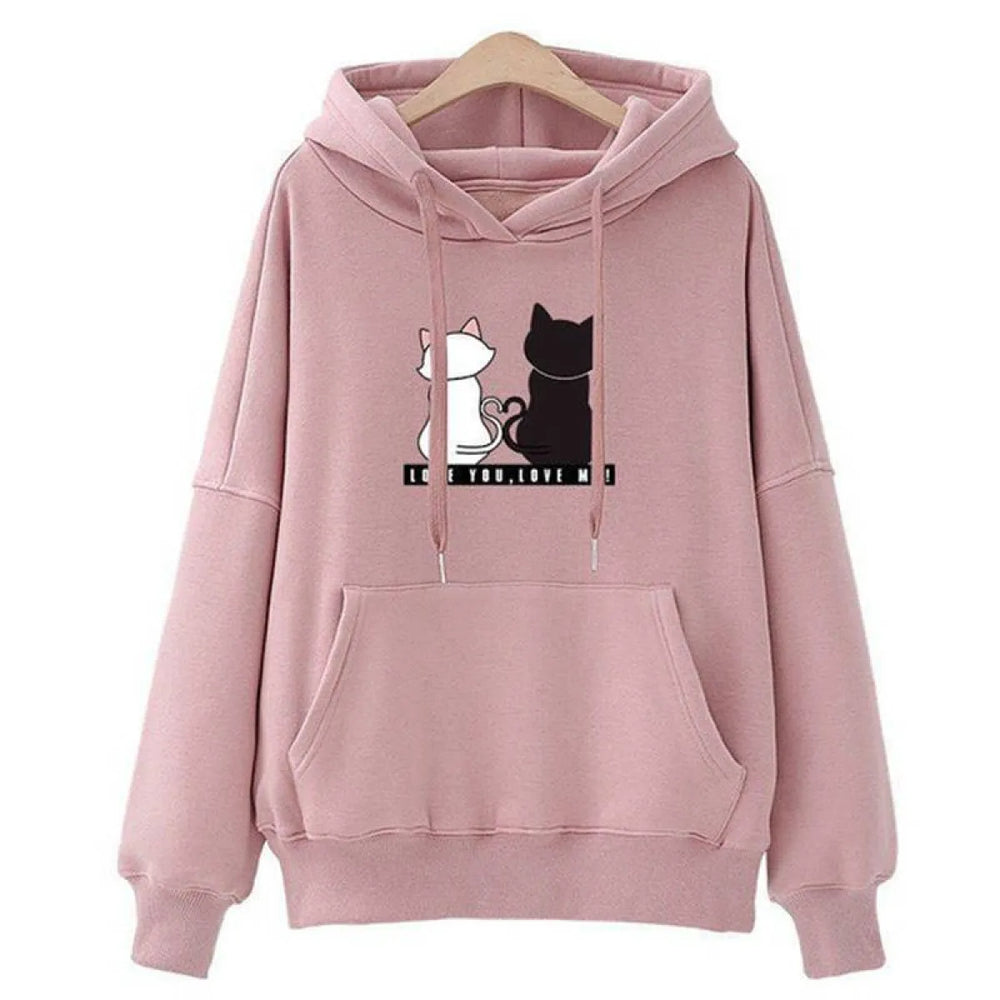 Love You. Love Me! Cat Hoodie - Women’s Clothing & Accessories - 1