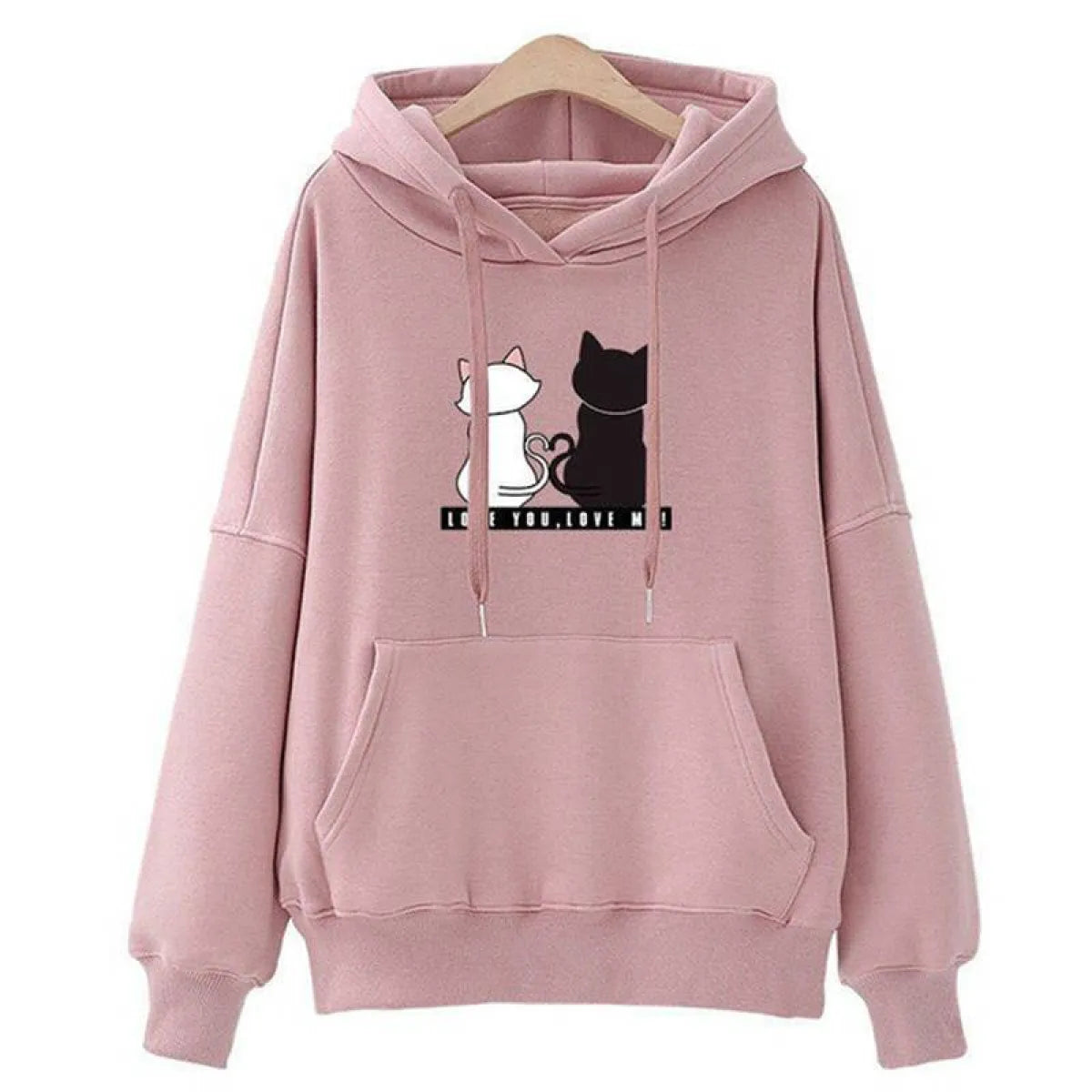 Love You. Love Me! Cat Hoodie - Women’s Clothing & Accessories - 1