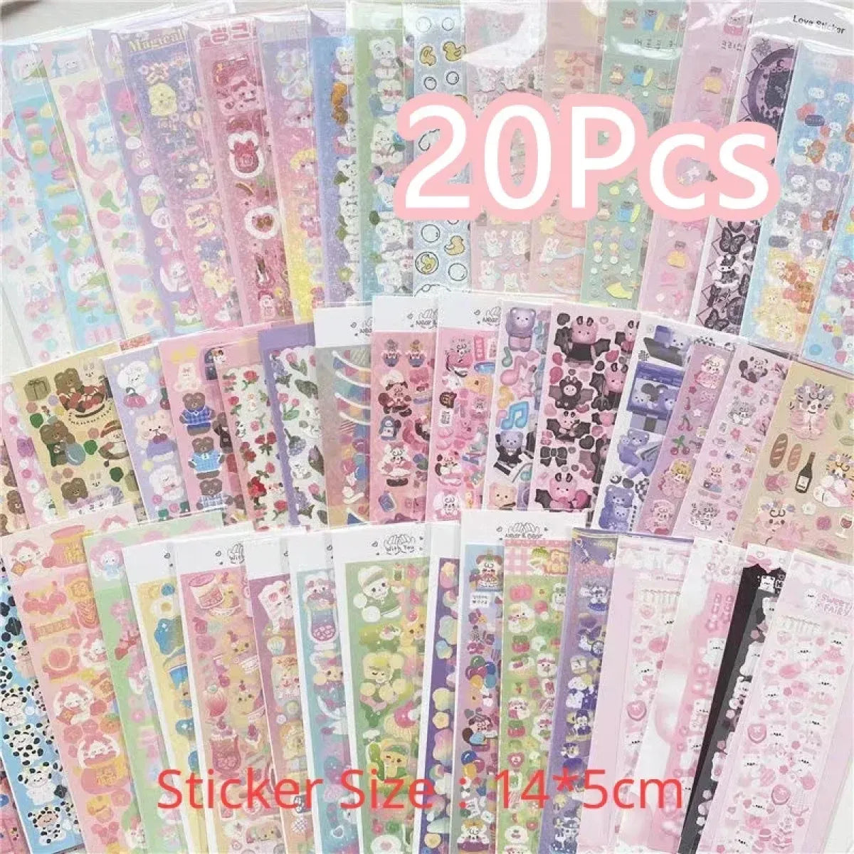 Korean Kawaii Sticker Pack - Laser-Cut for Albums & DIY - Best Sellers - 12
