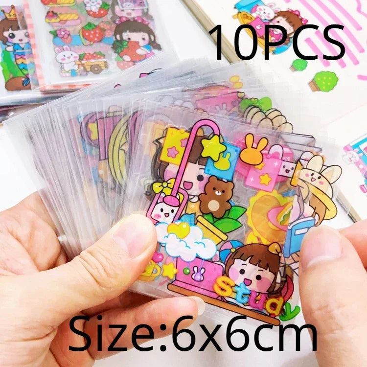 Korean Kawaii Sticker Pack - Laser-Cut for Albums & DIY - 10PCS Random - All Products - Decorative Stickers - 7 - 2024