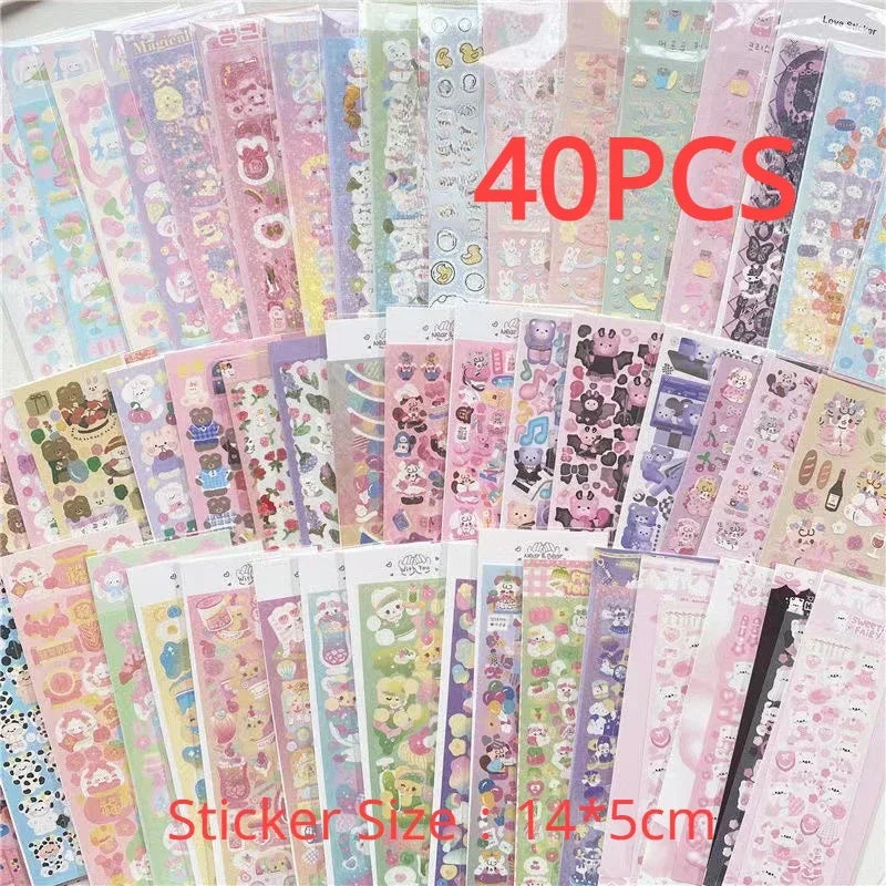 Korean Kawaii Sticker Pack - Laser-Cut for Albums & DIY - 40PCS Random - All Products - Decorative Stickers - 8 - 2024