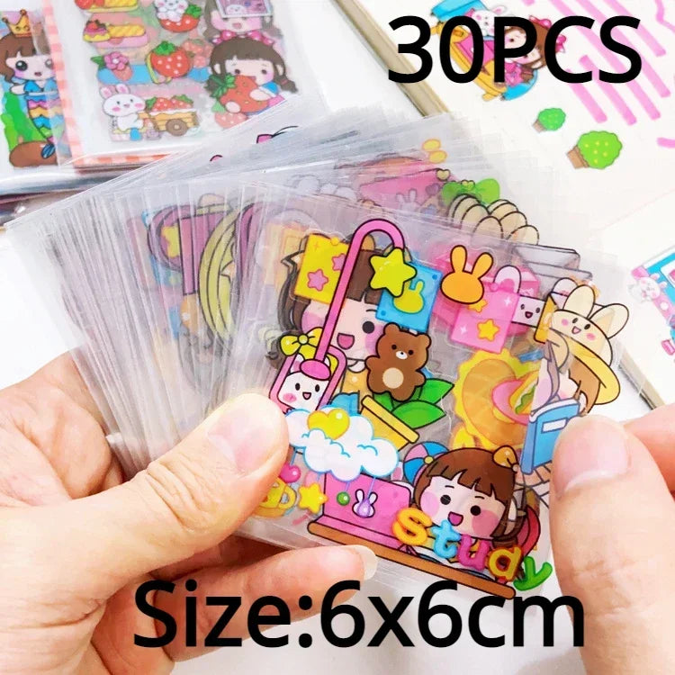 Korean Kawaii Sticker Pack - Laser-Cut for Albums & DIY - 30PCS Random - All Products - Decorative Stickers - 9 - 2024