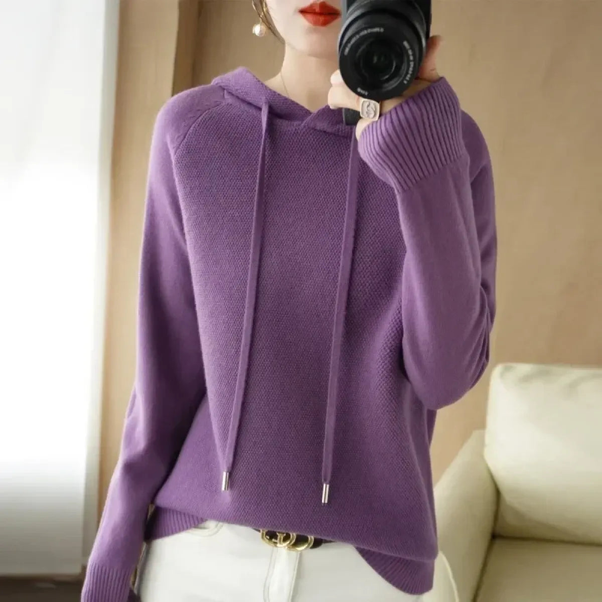 Korean Knit Hooded Pullover Sweater - Sweaters - Sweater / Pullover - 8