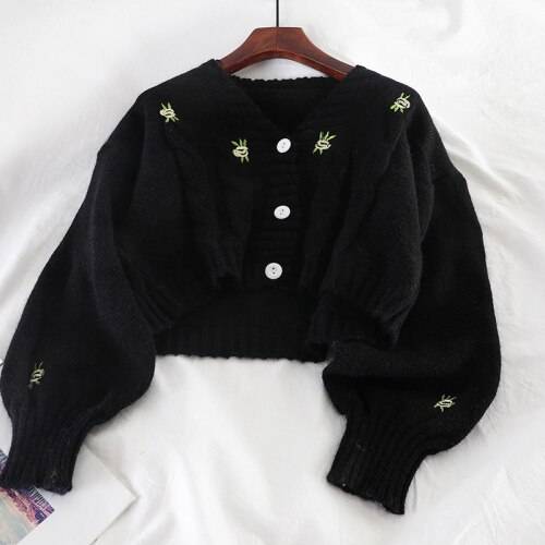 Korean Knitted Cardigan - Black / One Size - Women’s Clothing & Accessories - Coats & Jackets - 18 - 2024