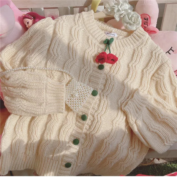 Korean Knitted Sweater Cardigan - Cute O-neck - Sweaters - Shirts & Tops - 14 - 2024