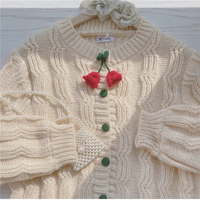 Korean Knitted Sweater Cardigan - Cute O-neck - Sweaters - Shirts & Tops - 19 - 2024