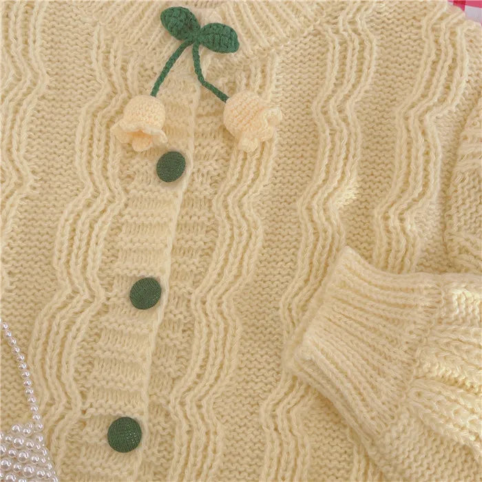 Korean Knitted Sweater Cardigan - Cute O-neck - Sweaters - Shirts & Tops - 11 - 2024